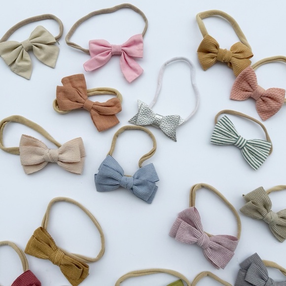 Assorted Colorful Bow Headbands For Babies - Picture 3 of 5